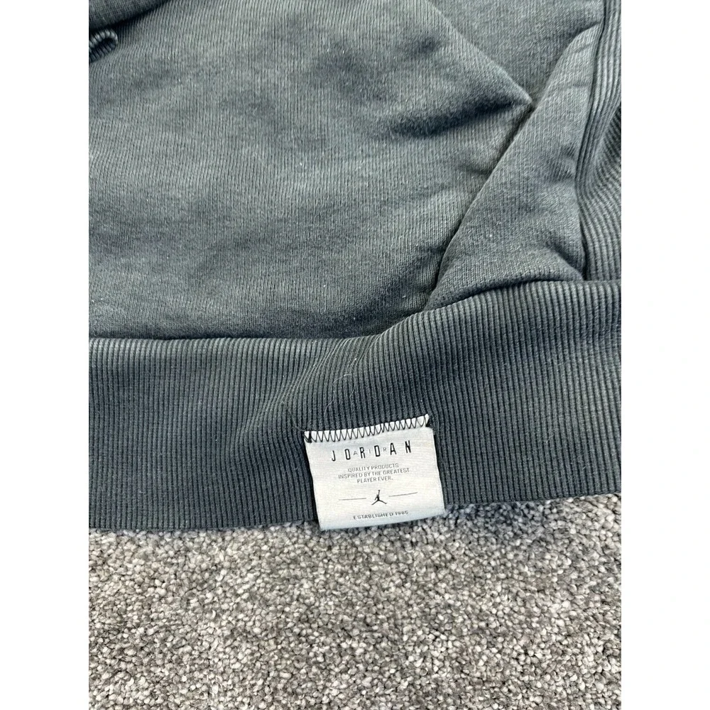 Jordan Hoodie Men Small Black Washed Terry Cotton Sweatshirt Casual Training Gym